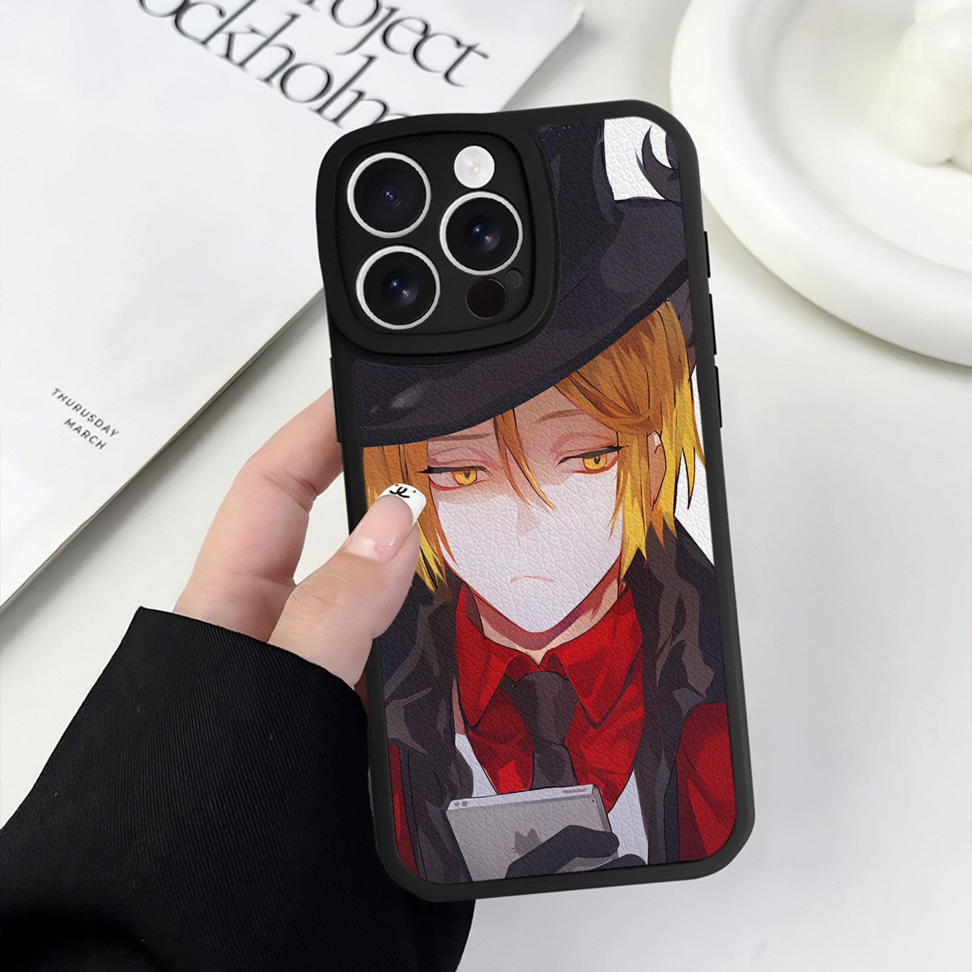 （画像用） ハイキュー!! Haikyu!! 【iPhone 16シリーズ対応】シリコンスマホケース（レザー調） 材質：シリコン